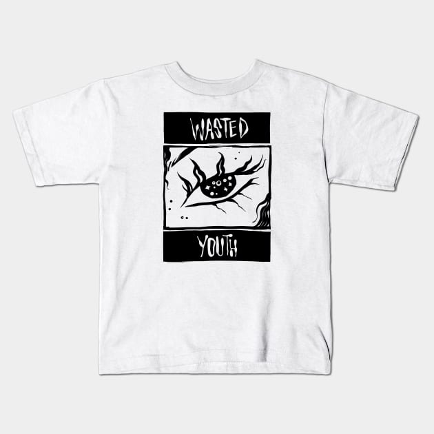 Wasted youth! Kids T-Shirt by snowpiart